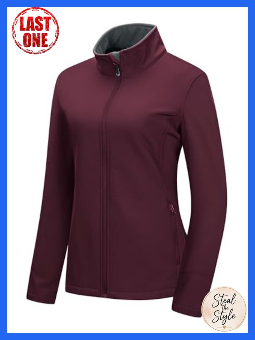 Women's Waterproof Softshell Jacket Fleece Lined Lightweight Windproof Coat